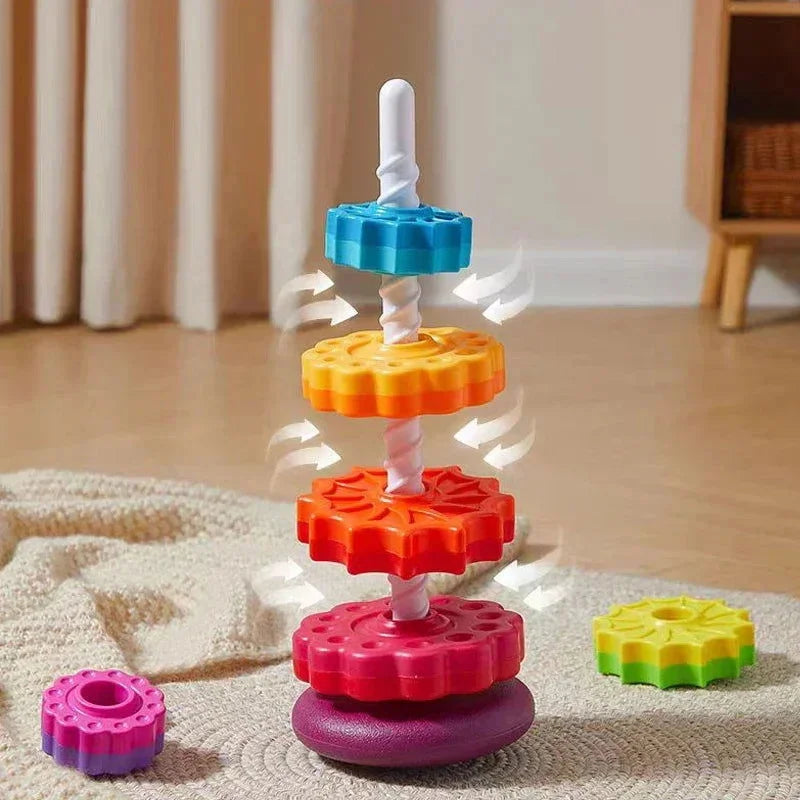 Brinquedo Infantil Anéis Empilháveis Colorido Lenogue