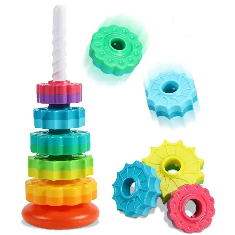 Brinquedo Infantil Anéis Empilháveis Colorido Lenogue