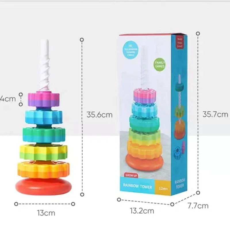 Brinquedo Infantil Anéis Empilháveis Colorido Lenogue
