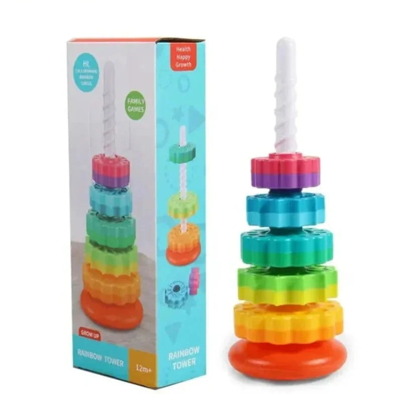 Brinquedo Infantil Anéis Empilháveis Colorido Lenogue