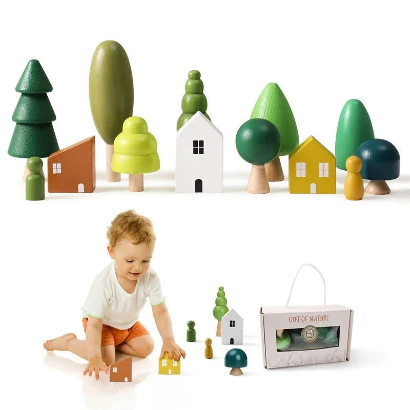 Brinquedo Infantil Floresta em Bloco Colorido Lenogue