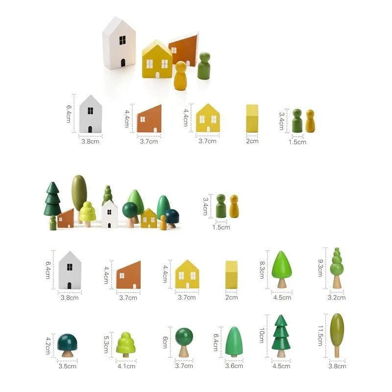 Brinquedo Infantil Floresta em Bloco Colorido Lenogue