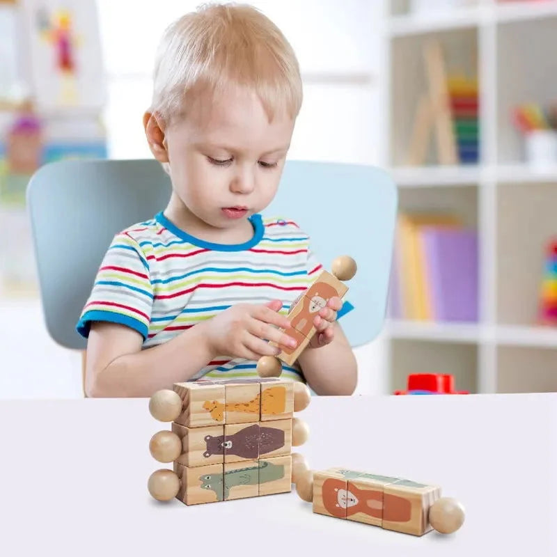 Brinquedo Infantil Madeira Jogo Colorido Lenogue