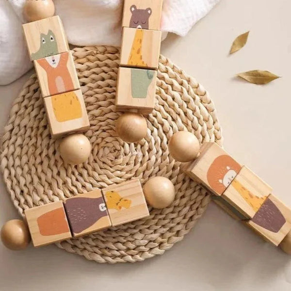 Brinquedo Infantil Madeira Jogo Colorido Lenogue