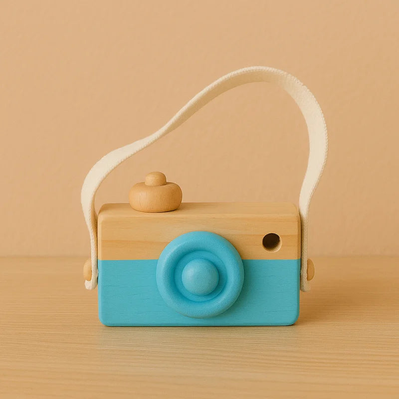 Brinquedo Infantil Madeira Montessori Câmera Lenogue